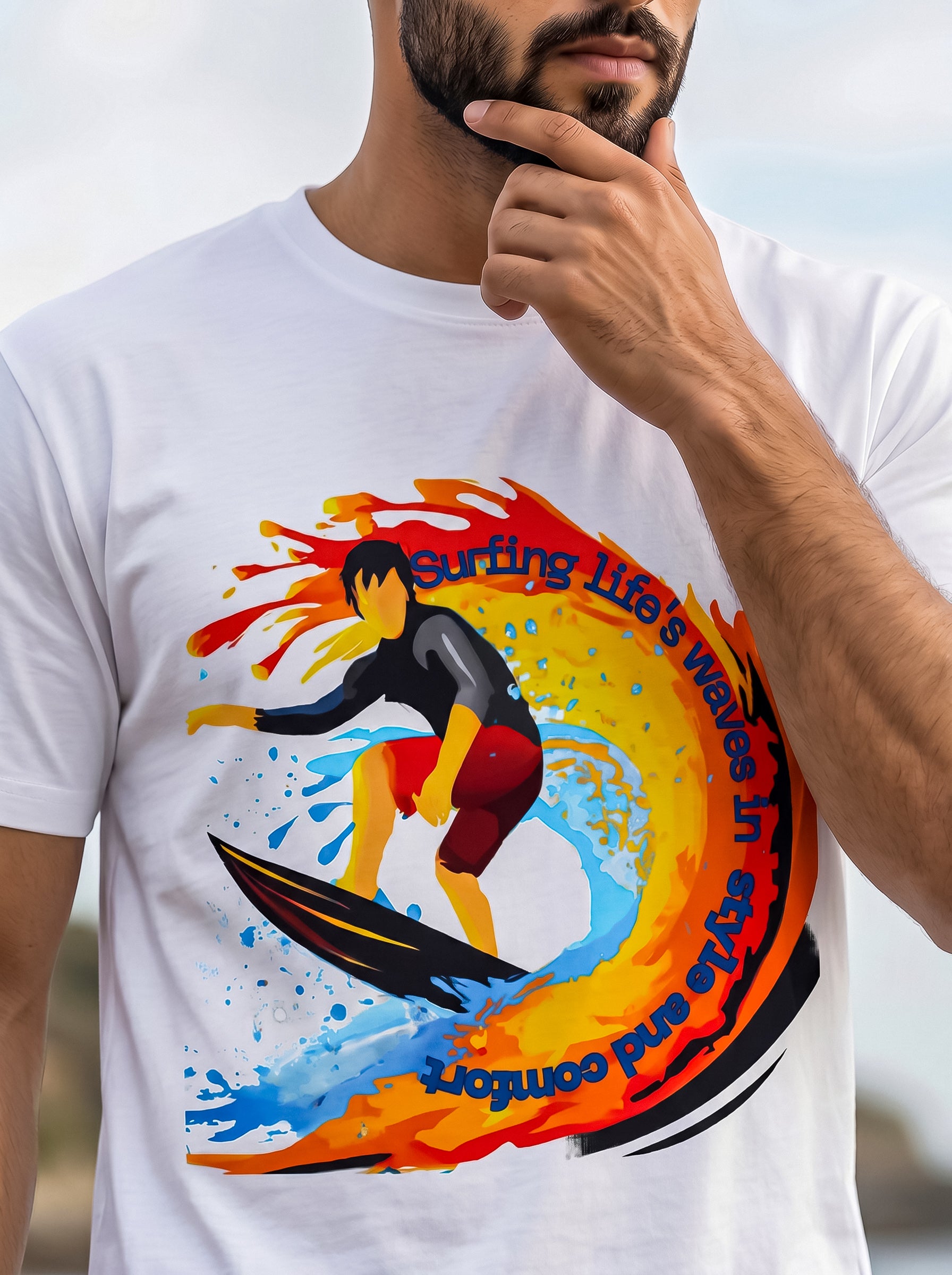 Surfing lifes Waves in Style and Comfort | Graphic T-Shirt