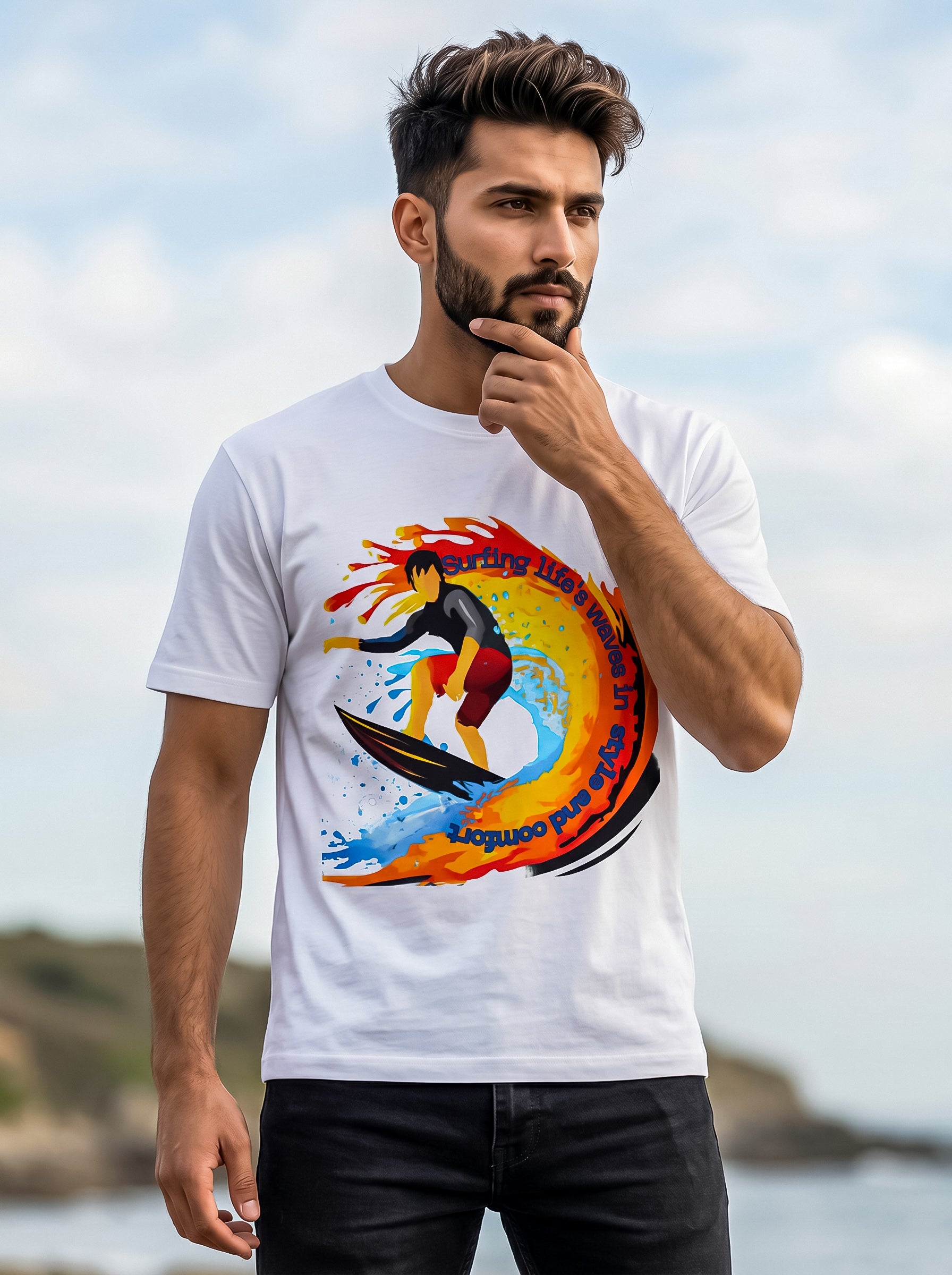 Surfing lifes Waves in Style and Comfort | Graphic T-Shirt