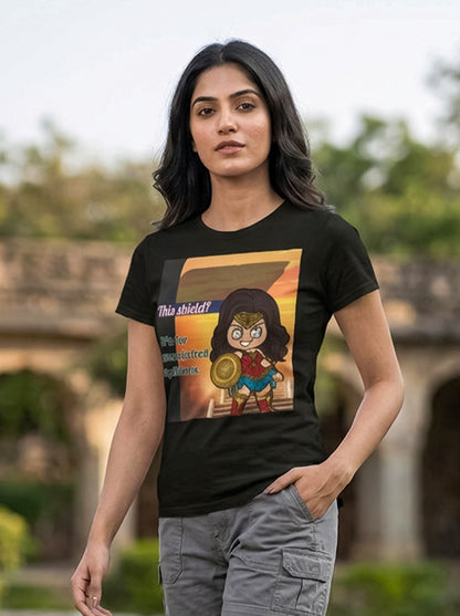 This Shield is for Unsolicited opinions | Graphic T-Shirt