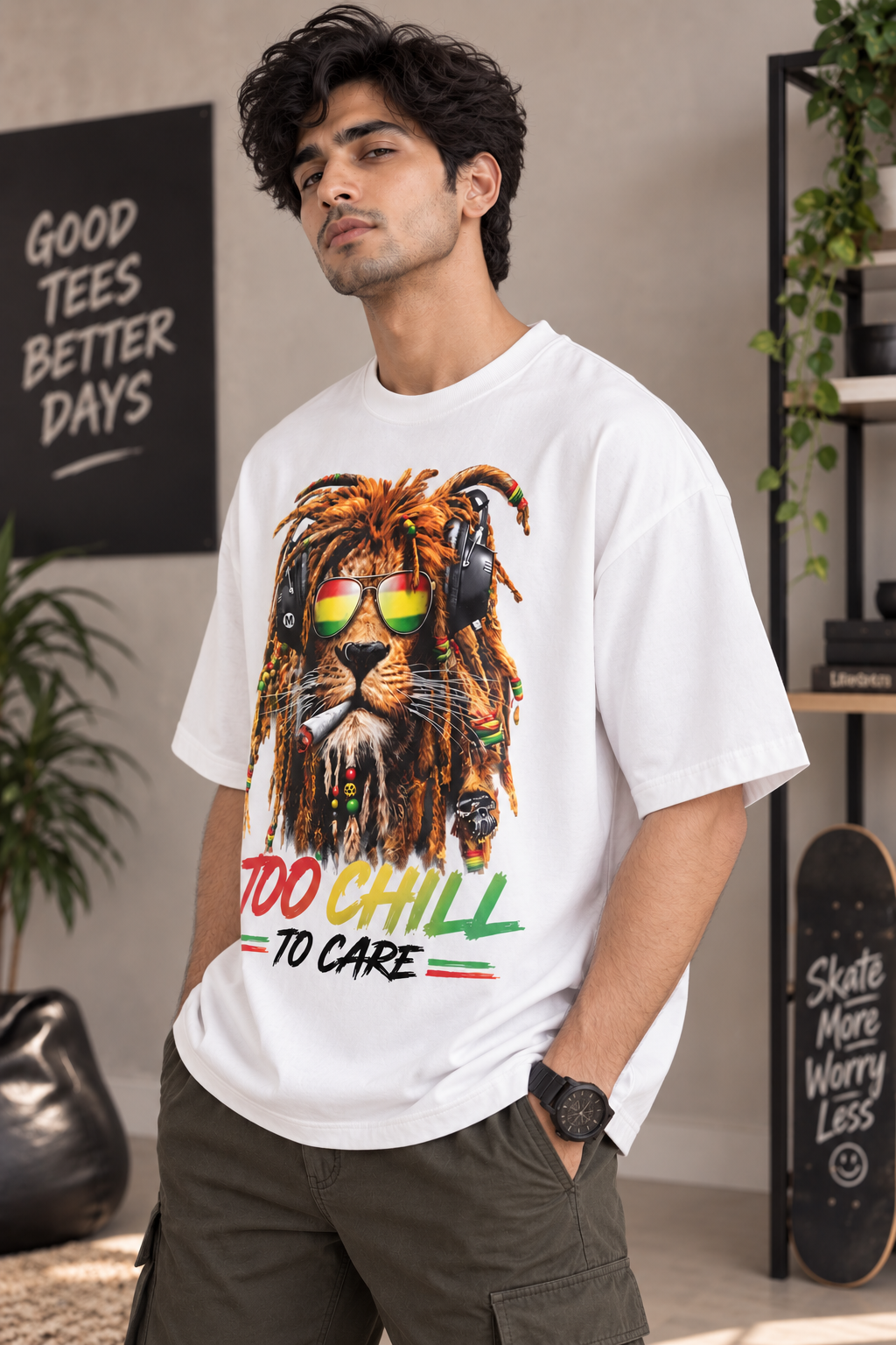 Too Chill to Care | Graphic T-Shirt